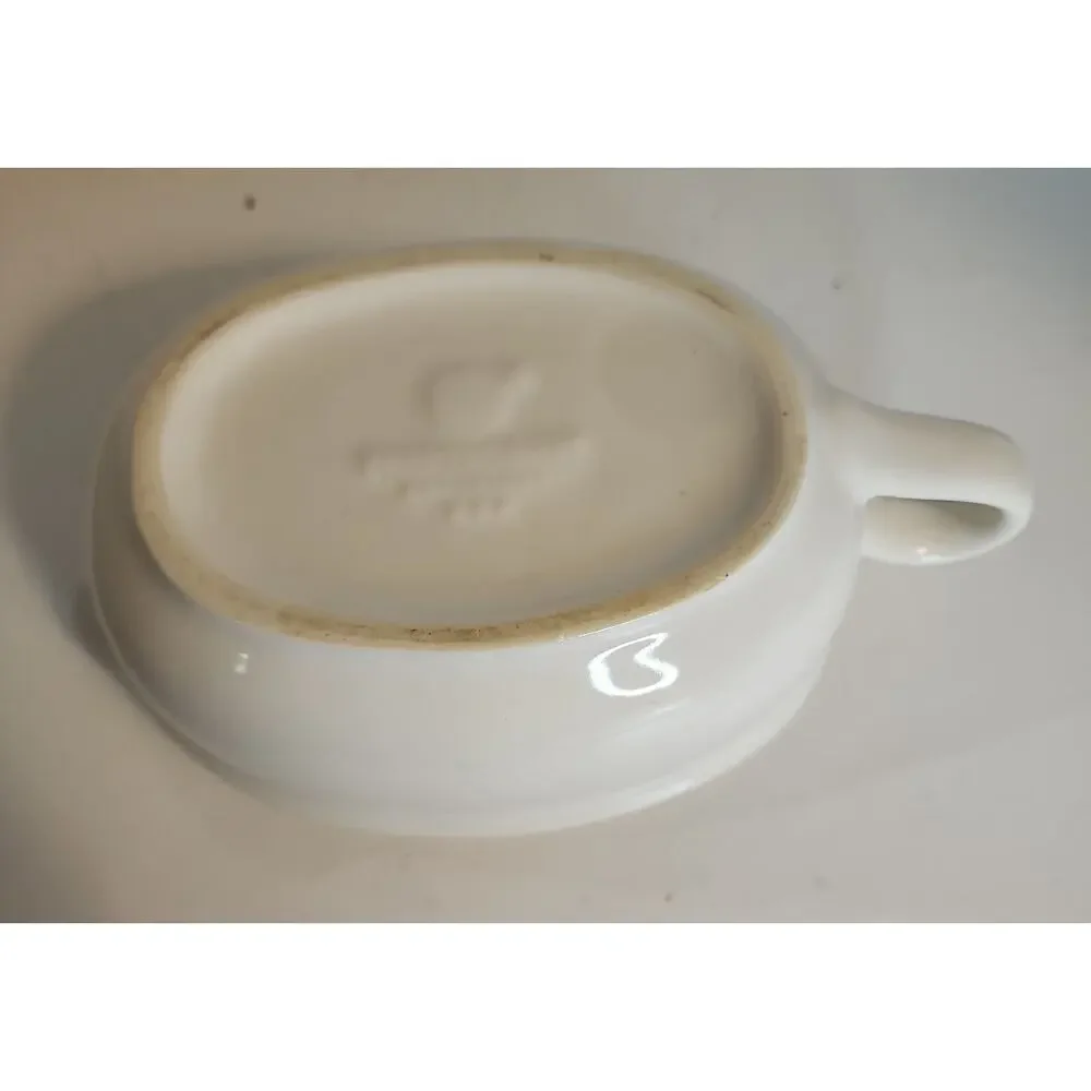 Pfaltzgraff SAUCE GRAVY BOAT Acadia White / Off White Woven Pattern Stoneware